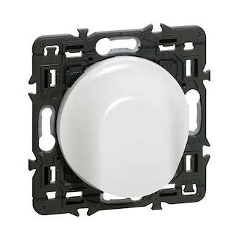 Sortie de câble avec serre-câble Céliane - blanc avec support|Legrand-LEG099708