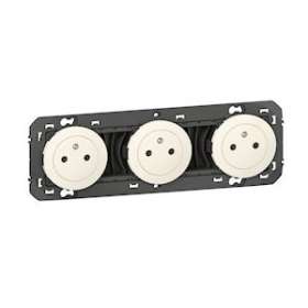 Triple prise de courant 2P+T Surface dooxie 16A précâblées finition blanc|Legrand-LEG600333