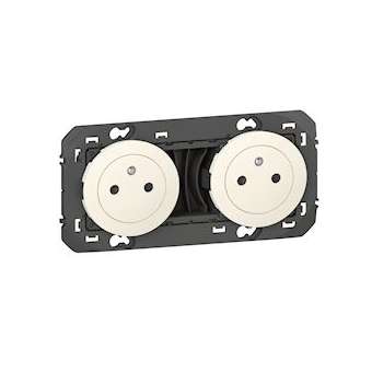Double prise de courant 2P+T Surface dooxie 16A précâblées finition blanc|Legrand-LEG600332
