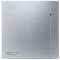 Aérateur design, 175m3/h, façade silver, clapet anti-retour, moteur 230V D116 mm
