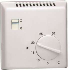 Thermostat ambiance électronique saillie chauf eau chaude sortie inverseur 230V|Hager-HAG25501