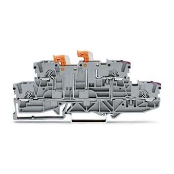 TOPJOB'S Borne 2 étages 2,5 (4) mm² / Double sectionnement / Pont. interne / G|Wago contact-WAG2002-2958