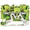 Borne de protection pour 2 conducteu avec poussoir 4mm², vert-jaune|Wago contact-WAG2204-1207