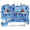 Borne de passage pour 2 conducteurs avec poussoir 2,5mm², bleu|Wago contact-WAG2202-1204