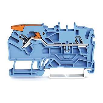Borne de passage pour 2 conducteurs avec levier et Push-in CAGE CLAMP 2,5mm², b|Wago contact-WAG2102-1204