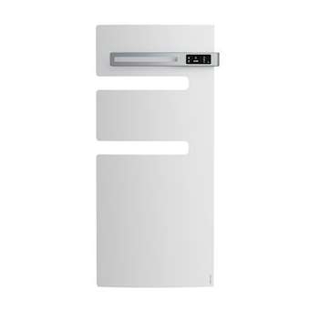 Radiateur sèche-serviettes connecté Serenis mât droite 1500W Blanc Carat|Atlantic RECS-ATL850493