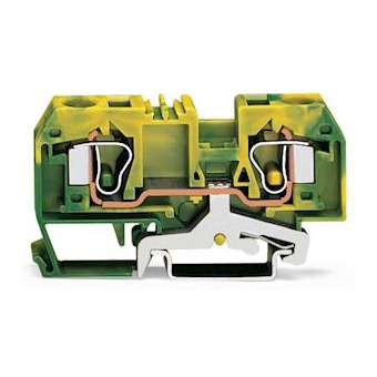 Borne de protection 2C / 10 mm² / CFMC / Vert-Jaune|Wago contact-WAG284-907