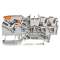 Borne de passage pour 3 conducteurs avec levier et poussoir 2,5mm², gris|Wago contact-WAG2102-5301