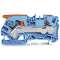 Borne de passage pour 2 conducteurs avec levier et poussoir 6mm², bleu|Wago contact-WAG2106-5204