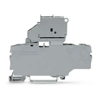 Borne à fus. pr 3 cond. avec p-fus. pour cartouches type G 5 x 20 mm sans affich|Wago contact-WAG2002-1711