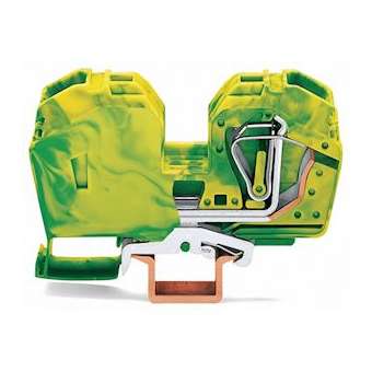 Borne de passage 2C / 35 mm² Vert-Jaune|Wago contact-WAG285-637