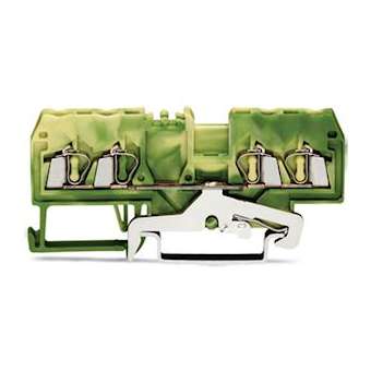 Borne de protection 4C / 2,5 mm² / CFMC / Vert-Jaune|Wago contact-WAG280-837