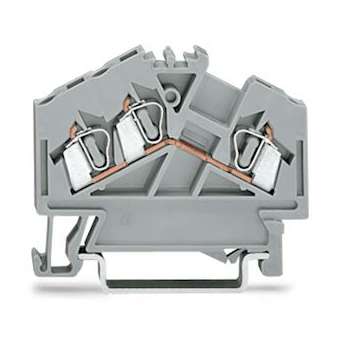 Borne de passage 3C / 2,5 mm² / CFMC / Gris|Wago contact-WAG280-641