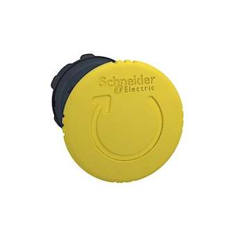 Harmony tête de coup de poing D 40 - tourner pour déverrouiller - D22 - jaune|Schneider Electric-SCHZB5AS55