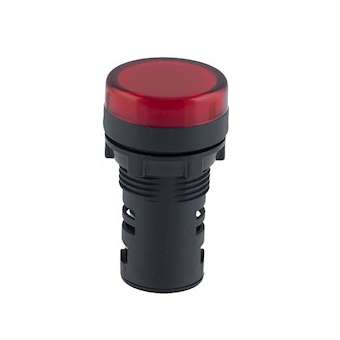 Mini voyant fixe LED encastrable 24Vcc/ca Rouge IP65|AE&T-APQO50F0243