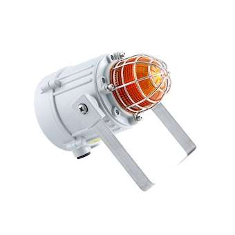 Flash 10J avec grille protection 24Vcc optique Rouge IP66/67|AE&T-APQMB100243