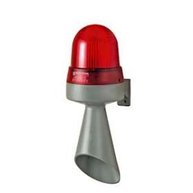Combiné Feu fixe & trompe 98dB - Série 424 - 230VAC - Rouge - Mural|-WRM42412068
