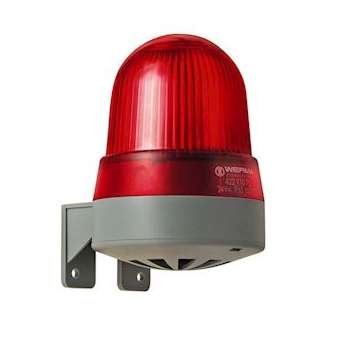 Combiné Feu fixe & buzzer 92dB - Série 422 - 12VDC - Rouge - Mural|-WRM42211054