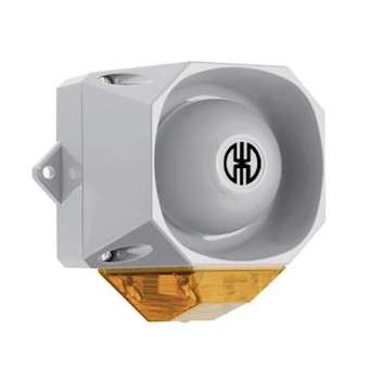 Combiné Flash xénon & sirène 105dB - Série 439 - 115-230VAC - Orange - Mural|-WRM43913068