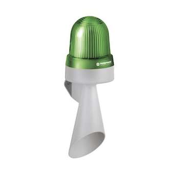 Combiné Feu fixe & trompe 108dB - Série 434 - 24VAC/DC - Vert - Mural|-WRM43420075