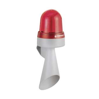 Combiné Fixe/flash/EVS trompe 108dB - Série 435 - 24VAC/DC - Rouge - Mural|-WRM43510075