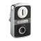 Harmony tête bt-pous double touche - D22 - blanc + noir - E - S - IP66, IP69K|Schneider Electric-SCHZB4BW7A1721
