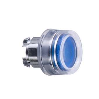 Harmony XB4 - tête bouton poussoir lumineux DEL - D22 - capuchonné - bleu|Schneider Electric-SCHZB4BW563