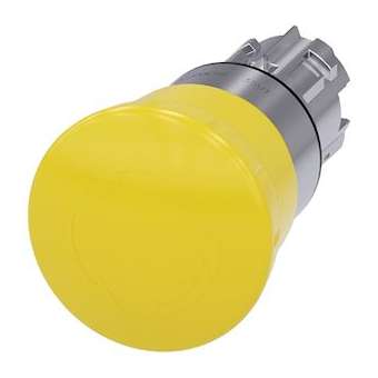 BOUTON POUSSOIR COUP POING, 40MM, JAUNE|Siemens Industries et Infrastructures-SIE3SU1050-1HB30-0AA0