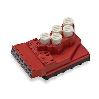 Module d'alimentation 5 pôles pour câble plat / Rouge|Wago contact-WAG772-267