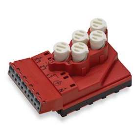 Module d'alimentation 5 pôles pour câble plat / Rouge|Wago contact-WAG772-267