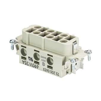 bloc contacts fempow bus 6 6,0 69 ag-insert femelle|Wieland-WIE72.200.0653.0