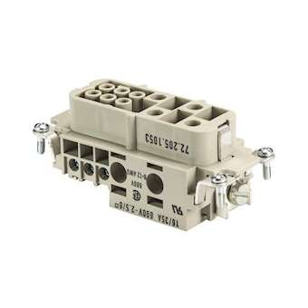 bloc contacts fempow bus 4/6 da d ag-insert femelle|Wieland-WIE72.205.1053.0