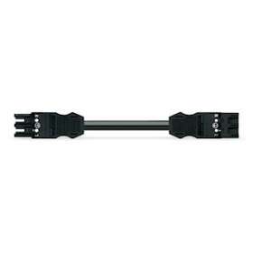 Cordon Mâle/Femelle 3G 2,5 HO5VVF Noir 8 m|Wago contact-WAG771-9993-007-801