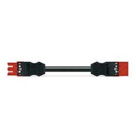 Cordon Mâle/Femelle 3G 2,5 HO5VVF Rouge 8 m|Wago contact-WAG771-9973-007-801