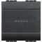 Poussoir Livinglight contact NO 10A 250V~ à bornes auto - Anthracite - 2 modules|Bticino-TICBTL4055M2AN
