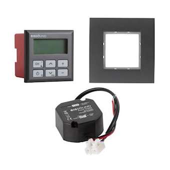 Unite de controle encastrable FM avec affichage digital + alimentation - noir|Xeta premium-XET32853