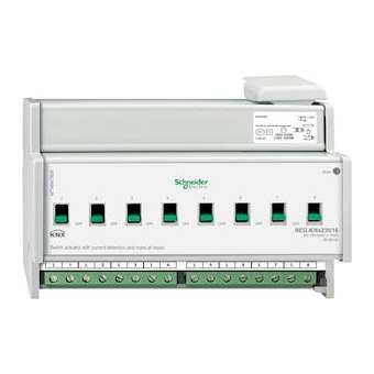 KNX - actionn. de commutation - 8x230V - 16A - à détection courant+cde manuelle|Schneider Electric-SCHMTN647895
