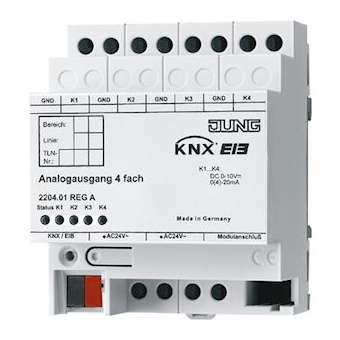 Sortie analogique 4 voies KNX|Jung france-IUN2204.01REGA