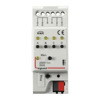 Interface BUS KNX pour raccordement de contact binaire - 2 modules|Legrand-LEG002693