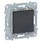 Unica KNX - bouton-poussoir 2 boutons + led - avec support - Anthracite|Schneider Electric-SCHNU553054