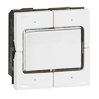 Commande filaire BUS KNX Mosaic avec 4 touches à 4 appuis - blanc|Legrand-LEG078491