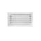 Grille de soufflage lames courbes aluminium blanc mate 300 x150 mm