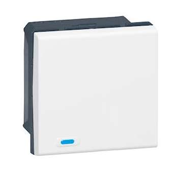 Commande filaire BUS KNX Mosaic avec 1 touche à 1 appui - blanc|Legrand-LEG078489