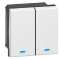 Commande filaire BUS KNX Mosaic avec 2 touches à 2 appuis - blanc|Legrand-LEG078494