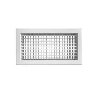 Grille de soufflage double déflexion aluminium blanc mate 400 x 200 mm|Baillindustrie-BLLDD400X200
