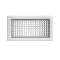 Grille de soufflage double déflexion aluminium blanc mate 400 x 200 mm