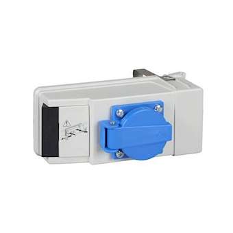 Canalis KB - connecteur dérivation 16A avec prise NF - fusib. 8.5x31.5|Schneider Electric-SCHKBC16DCP1