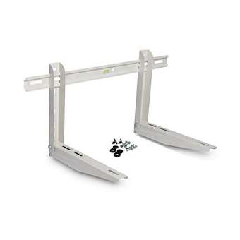 Support pre-monte mural acier 550mm barre niveau lg 800 mm avec rond 2X70kg|Eid-EI2AS550BTE