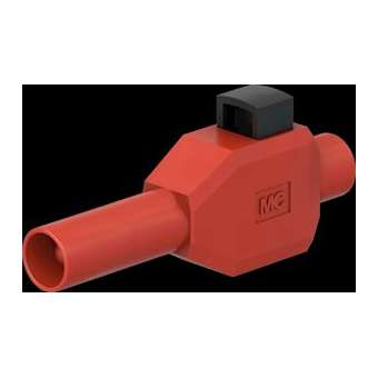 Fiche 4 mm de sécurité à raccordement rapide rouge|Staubli-TTT22300722