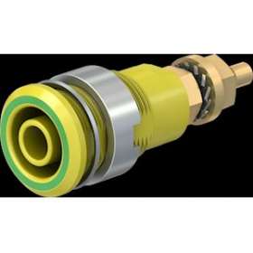 Douille 4 mm de sécurité vert/jaune|Staubli-TTT23302020